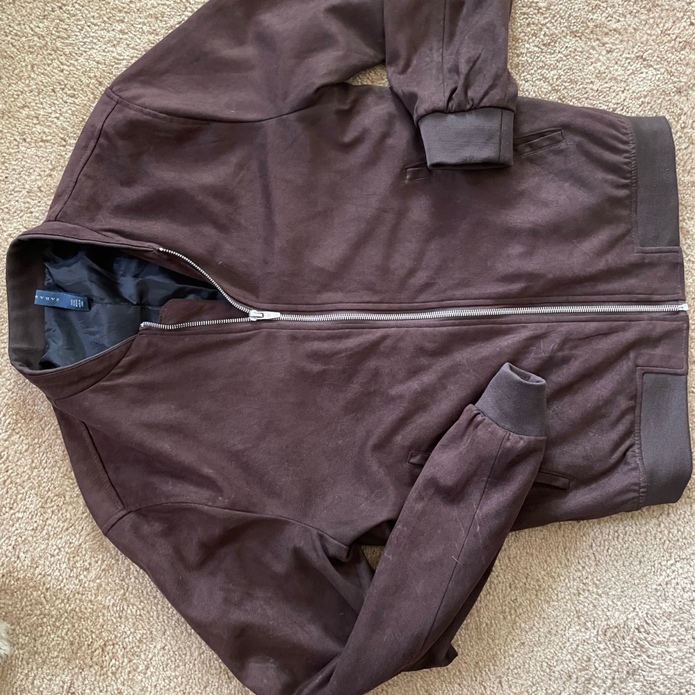 Zara Man Brown Bomber Jacket